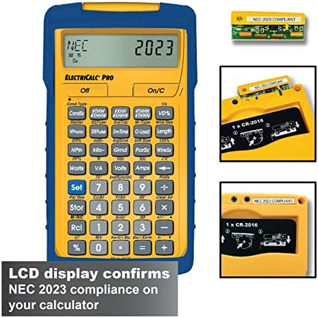תעשיות מחושבות 5073-2023 Electricalc Pro שדרוג ערכת NEC 2023 CODE תואם שבב שדרוג למחשבון