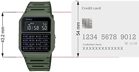 קאסיו קא-53 ווף-3 ב מחשבון ירוק דיגיטלי שעון גברים מקורי חדש קלאסי קא-53, 43.2 לד 34.4 לד 8.2 מ מ