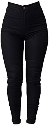 נשים גבוהה מותן נמתח סקיני ג 'ינס סקסי התחת הרמת למתוח ג' ינס מכנסיים מקרית קל משקל דק ז ' אן מכנסיים