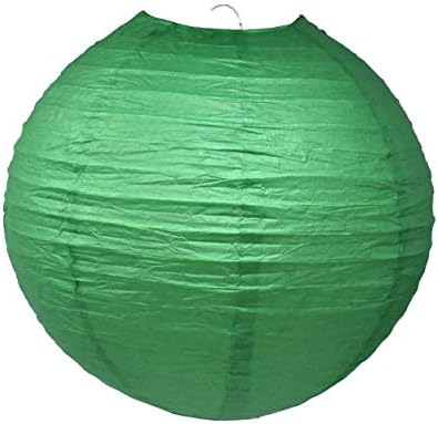 מודרה מלאכות כהה ירוק נייר פנסי עם אורות-דקורטיבי 12 ב 10 סיני פנסי לחתונה מסיבת קישוטי - עגול תליית נייר פנס דקור