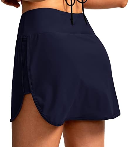 מכנסיים קצרים של נשים CFKLOPGG למכנסיים קצרים של לוח השחייה במותניים בקיץ לנשים בגדי ים בגדי ים עם מכנסיים קצרים