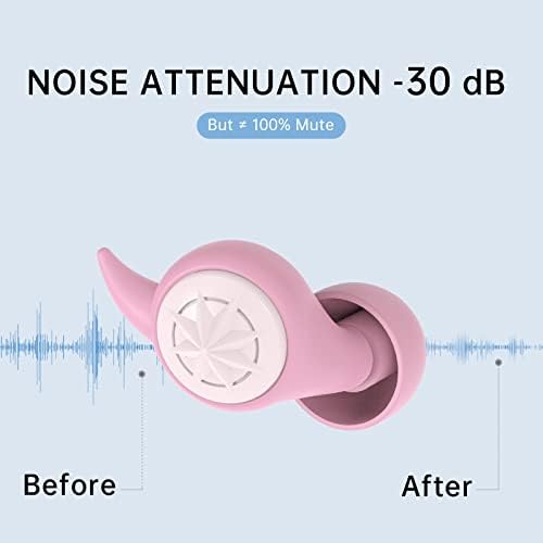 תקעי אוזניים לשימוש חוזר להפחתת רעש אטמי אוזניים סיליקון רכים לשינה, 2 זוגות 8 טיפים לאוזן צליל רחיץ חוסם אטם אוזניים ישן לעבודה, נחירות, קונצרטים, נסיעות, ביטול רעש 30dB