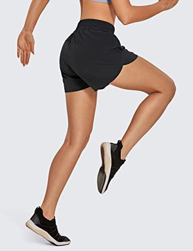 יוגה נשים גבוהה מותן מכנסי ריצה אוניית רשת-3 דולפין מהיר יבש ספורט כושר מסלול אימון מכנסיים רוכסן כיס
