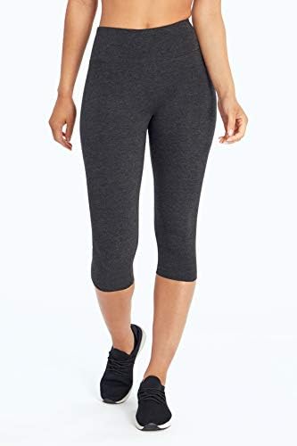 Bally Total Fitness Womens High Risis Contrutuy Control Capri Capri