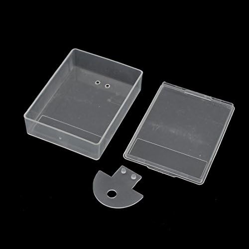 מארגני כלי פלסטיק ברורים AEXIT חריץ יחיד רכיבים אלקטרוניים אחסון קופסאות כלים קופסאות 75x65x20 ממ