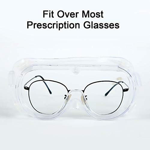 משקפי בטיחות מקסי-3 יחידות, משקפי מגן, משקפי משקפיים נגד ערפל מעל משקפיים