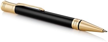 פארקר כפול עט כדורי, קלאסי שחור עם זהב לקצץ, בינוני נקודה שחור דיו מילוי