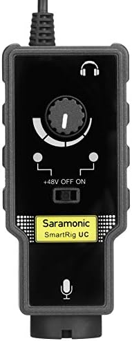 ממשק שמע סרמוני w/xlr & 1/4 עבור USB Type-C אנדרואיד סמארטפונים וטאבלטים
