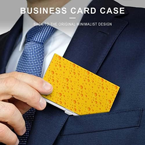 צהוב גבינת מצחיק עסקים מזהה שם כרטיס מקרה מחזיקי מגן תיבה ארגונית צדפה עבור גברים נשים