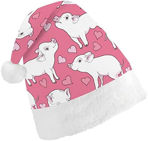 מיני חזירים לבבות חג המולד כובעי בתפזורת מבוגרים כובעי חג המולד כובע לחגים חג המולד ספקי צד