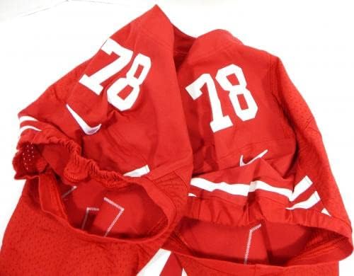 2014 סן פרנסיסקו 49ers מחיר 78 משחק הונפק אדום ג'רזי 48 DP28671 - משחק NFL לא חתום משומש