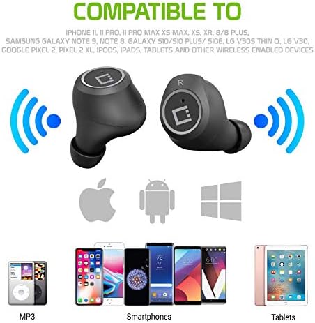אוזניות Bluetooth אלחוטיות אלחוטיות התואמות ל- ASUS ASUS_I003D עם מארז טעינה עבור אוזניות אוזניים.