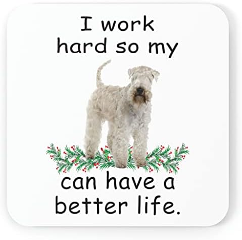 מצחיק אמירות מתנות מצופה מצופה רך טרייר יכול לחיות טוב יותר כדי שהכלב שלי יוכל לחיים חיים טובים יותר לחג המולד 2023 מתנות רכבת