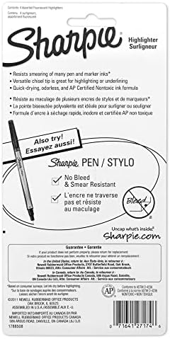 מדגישי כיס Sharpie® Accent®, מגוונים, חבילה של 4