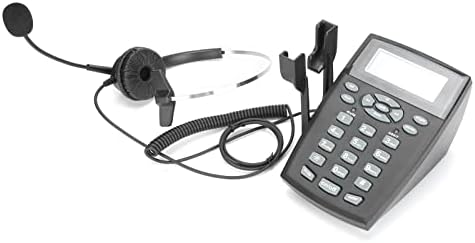 טלפון עמיד, קל להתקנה לשפר את הבהירות הקולית מוקד טלפוני חוטי טלפון חוטי שיחה ללא ידיים עיצוב נוקשה עם אוזניות למשרד
