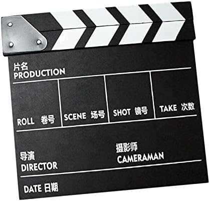 באליקה סרט דירקטורים עץ קלאפר לוח צפחה למחוא עמיד מיני קומפקטי עץ לקישוט טלוויזיה מראה סרט, שחור סיני