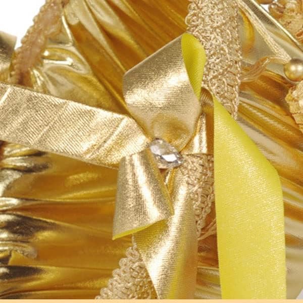 אספקת חתונה פרח ילדה סל זהב מפזרים פרח סל כלה יד כף סל ביצועים פרח סל