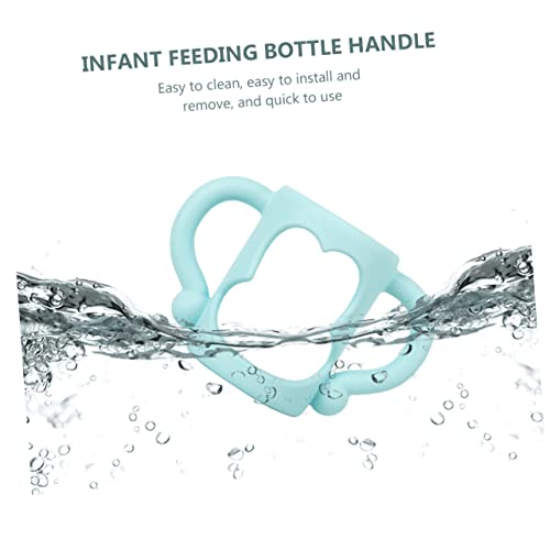 10 יחידות בקבוק ידית בקבוקים לתינוקות פעוט משחק סיליקון מחזיקי ידיים תינוק חליבת האכלת בקבוק ידית תינוק בקבוק ידיות אחיזה רחב פה בקבוק ידית מזין ידית