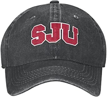 כובע מתכוונן בייסבול כובע כותנה קאובוי כובע, אופנתי לגבר אישה שחור סנט ג ' ון של אוניברסיטת