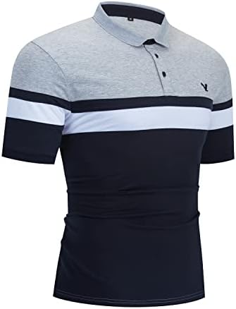 חולצות פולו רוכסן לגברים של פייסון חולצות גולף דקיקות מזדמנים סרוגות חולצה סרוג
