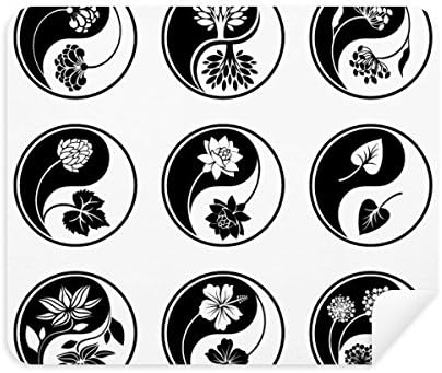 תרבות יין-יאנג פרח עגול עיצוב ניקוי בד מסך מנקה 2 יחידות זמש בד