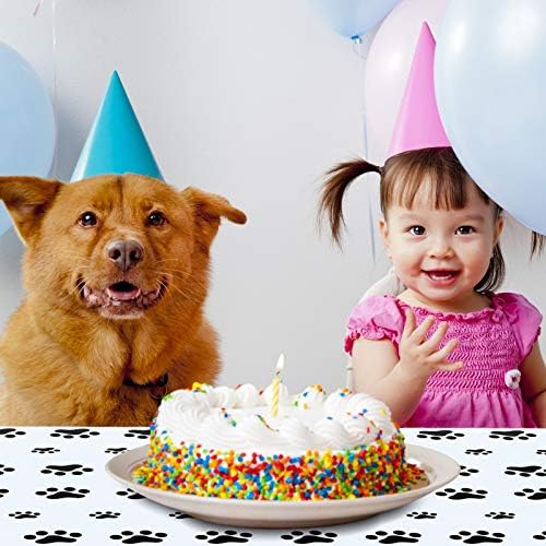 2 חתיכות גור הדפסת כפת פלסטיק מפת שולחן חד פעמי שולחן כיסוי גור נושאים מסיבת יום הולדת קישוטי עבור כלב ספקי צד