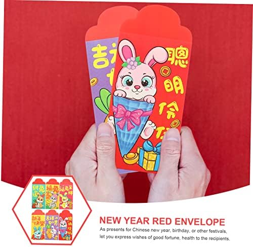 30 יחידות 2023 שנה של ארנב אדום מנות ארנב מתנות באני ארנק אדום שקיות עבור מתנות הסיני חדש שנה הונג באו ירח שנה הונג באו מסורתי אדום מעטפות 2023 אדום מעטפת אסיה