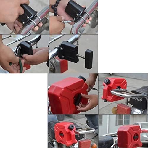 פח גז אדום 5 ליטר עם מנעול ומפתח 1.3 ליטר גז גיבוי תואם למכוניות אופנוע רכב שטח טרקטורונים