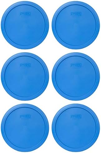 פיירקס 7402-מחשב 6/7 כוס ימית כחול עגול פלסטיק מזון אחסון מכסה, תוצרת ארה ב-2 מארז