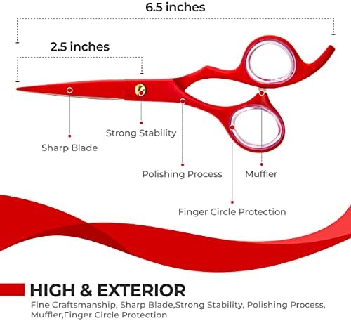 מספריים חיתוך ושיער מקצועי של Surgen - מגזרי קצה גילוח בגודל 6.5 אינץ