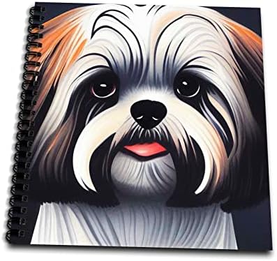 3drose מגניב מצחיק Shih Tzu כלב כלב פיקאסו סגנון פופ ארט - ציור ספרים