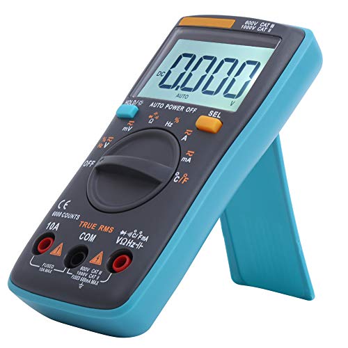 ZT102 Multimeter דיגיטלי, 6000 ספירות בודק מתח AC DC DC Voltmeter Diode Capacitance בודק עם תצוגה גדולה עם תאורה אחורית עבור מעבדות