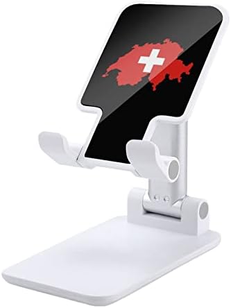 שוויץ דגל שוויצרי מפת ארץ טלפון סלולרי עמדת טבלאות מתקפלות אביזרי שולחן עבודה עריסה מתכווננים לשולחן העבודה