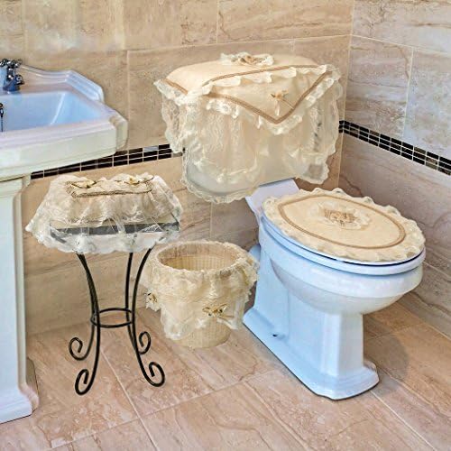 פשתן סגול מפואר ואלגנטי - חדר אמבטיה בסגנון תחרה עדן - זהב