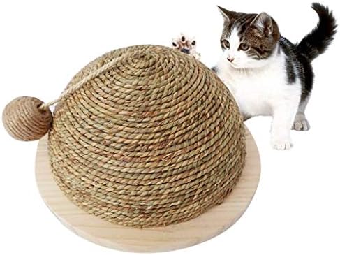 Fegoclt מטפס על מסגרת טיפוס חתול צעצוע חתול צלחת תחתית מעץ קש קש חצי עגול