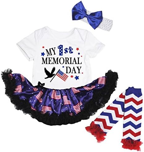Petitebella USA מסמל את יום הזיכרון הראשון שלי לשמלת תינוקות רגל חמה יותר NB-18M
