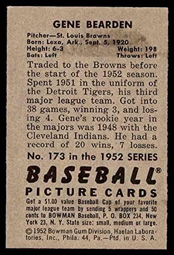 1952 Bowman 173 Gene Bearden St. Louis Browns Ex/MT Browns