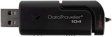 קינגסטון 32GB USB 2.0 מטייל נתונים 104, 30MB/S קריאה, 5MB/S כתיבה
