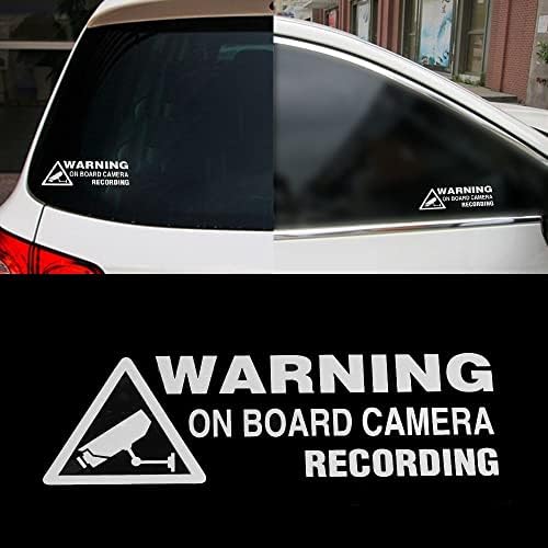 8 יחידות מצלמה אודיו הקלטת וידאו חלון מכוניות מכוניות ויניל מדבקות אזהרה על מצלמת הקלטת המצלמה המשאית חלון רכב אוטומטית מתנה לעיצוב מדבקה ויניל