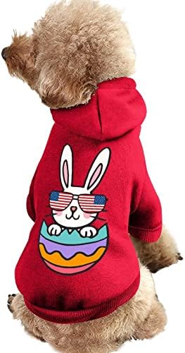 ארנב פסחא כלב חולצה מקשה אחת תחפושת כלבים אופנתית עם אביזרי חיית מחמד כובע