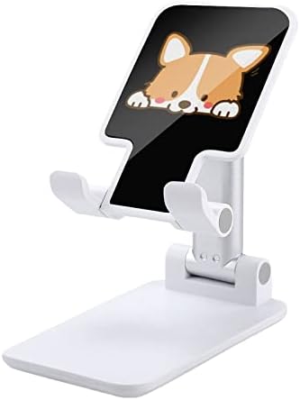 טלפון סלולרי של כלב חמוד Corgi עמדת טלפונים מתכווננים מתקפלים לאביזרי טלפון שולחן עבודה