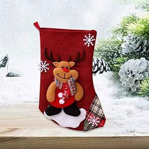 GFDFD עץ חג מולד תליה גרביים פסטיבל שקיות ממתקים שקית מתנה לגרב יפה לילדים עץ חג המולד עץ עץ דקור