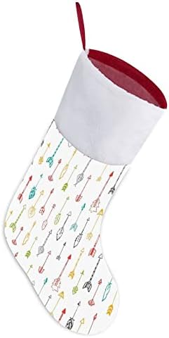חצים צבעוניים גרביים לחג חג מולד אדום קישוטי הבית לאח עץ חג המולד גרביים