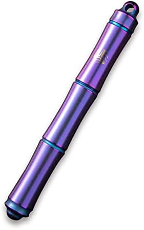 Weknife Syrinx Titanium Metal PEN, עט כדורים קל משקל קל משקל, עם 2 אספני מילוי דיו שחור נוסף כיס חידוש EDC כתיבה כבדה כתיבה לגברים ונשים TP-04D