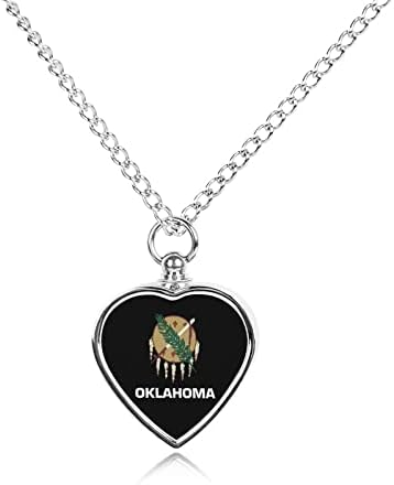 דגל של אוקלהומה לחיות מחמד שריפת גופות תכשיטי עבור אפר זיכרון כד שרשרת תליון מזכרת עבור כלב חתול