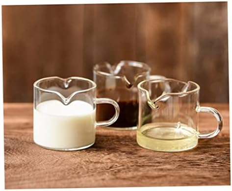 קרם זכוכית 4oz מיני קפה קפה קרם קנקן כפול כפול חלב שפך כד עם ידית