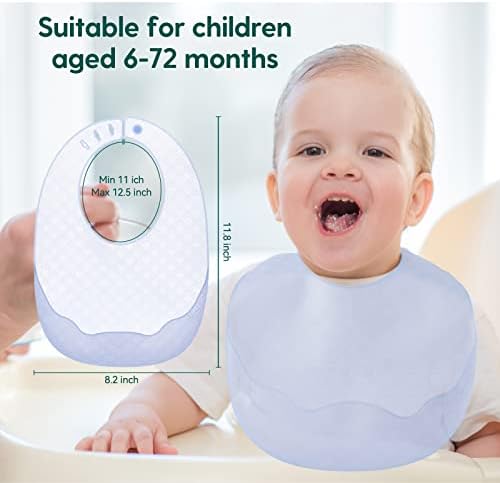 סט של Babelio אולטרה-דק של 3 סיליקון סיליקון לתינוקות לתינוקות ופעוטות, סיליקון סיליקון רך ועמיד במיוחד, BPA חופשי, אטום למים, יוניסקס