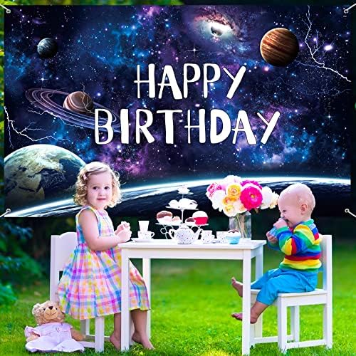 חלל גלקסי מסיבת יום הולדת קישוטי חלל נושא רקע חלל צילום רקע עבור יום הולדת ספקי צד יקום שביל החלב כוכב עבור ילד בנים יום הולדת שמח 70.8 איקס 43.3 סנטימטרים