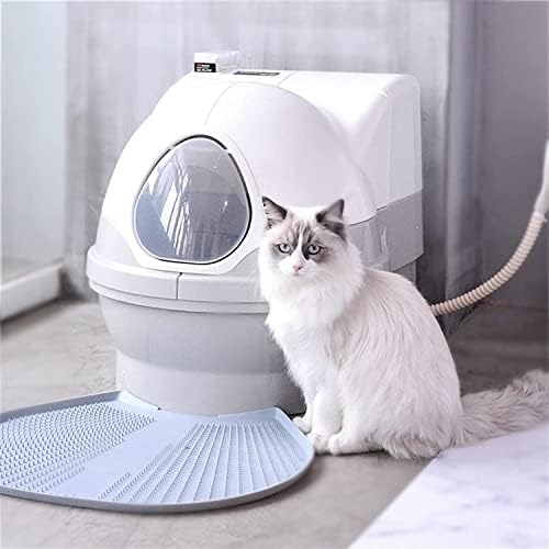 אוטומטי אינטליגנטי אוטומטי ניקוי חשמלי שובל חתול אסלה אנטי ריח, סגור לחלוטין גדול חתול המלטת מחבת