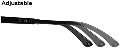 משקפי בטיחות של Baymax עם עדשות עמידות עמידות נגד ערפל ברורות נגד ערפל ואחיזות ללא החלקה, הגנה על UV. מסגרות שחורות מתכווננות
